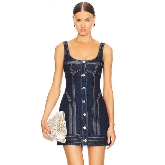 ✨Acler denim VALLEYBROOK MINI DRESS restocked - Picture 1 of 8